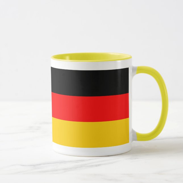 Ringer Tasse yellow Germany flag Mug (Right)