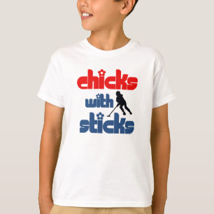 Ringette "Chicks With Sticks" Kids/Youth T-Shirt