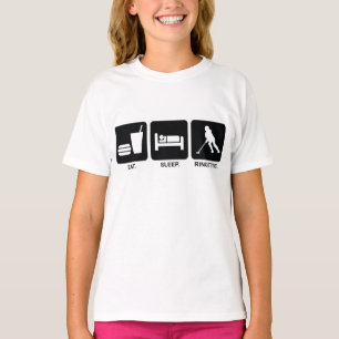 Ringette "Eat Sleep Ringette" Kids/Youth Ringer T-Shirt