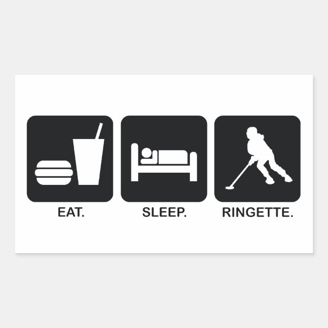 Ringette "Eat Sleep Ringette" Stickers (Front)