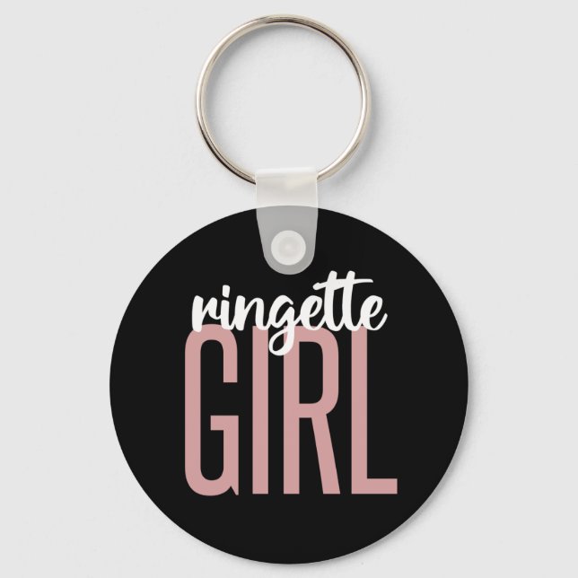 Ringette Girl | Gifts for Ringette Players Key Ring (Front)