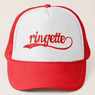 Ringette Red Cursive Baseball Hat