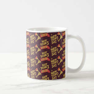 Ringing in 2025: New Year Art and Patterns Coffee Mug