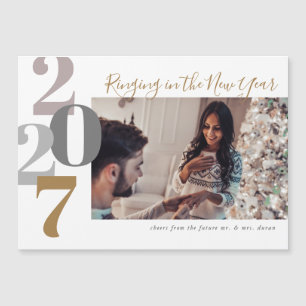 Ringing in the New Year Engagement Photo Card