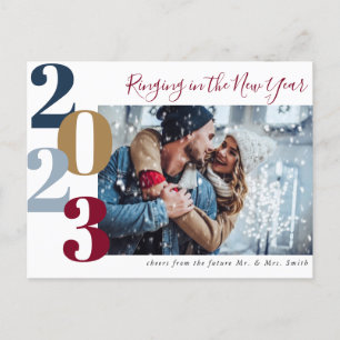Ringing in the New Year Engagement Photo  Postcard