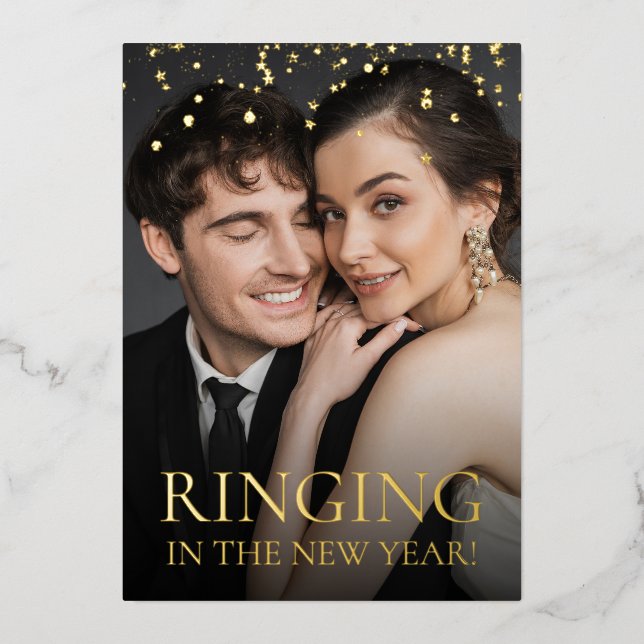 Ringing in the New year Save the date photo (Front)