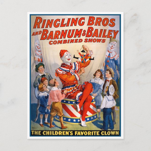 Ringling Bros and Barnum & Bailey Circus Poster Postcard (Front)