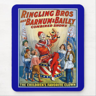 Ringling Brothers & Barnum & Bailey Vintage Clown Mouse Mat