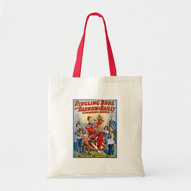 Ringling Brothers & Barnum & Bailey Vintage Clown Tote Bag (Front)