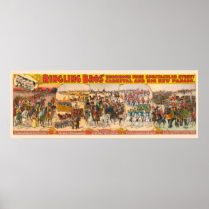Ringling Brothers Street Carnival & Big New Parade Poster