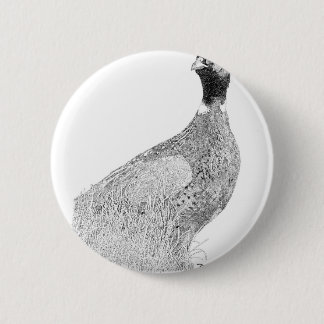 Ringneck Pheasant 6 Cm Round Badge
