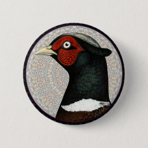Ringneck Pheasant Circle 6 Cm Round Badge