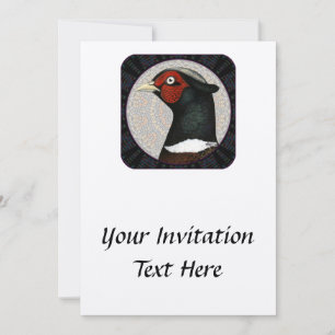 Ringneck Pheasant Circle Invitation
