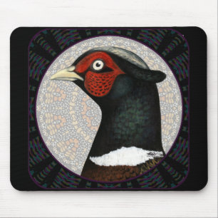 Ringneck Pheasant Circle Mouse Mat