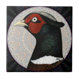 Ringneck Pheasant Circle Tile
