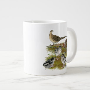 Ringneck Pheasant Family Large Coffee Mug