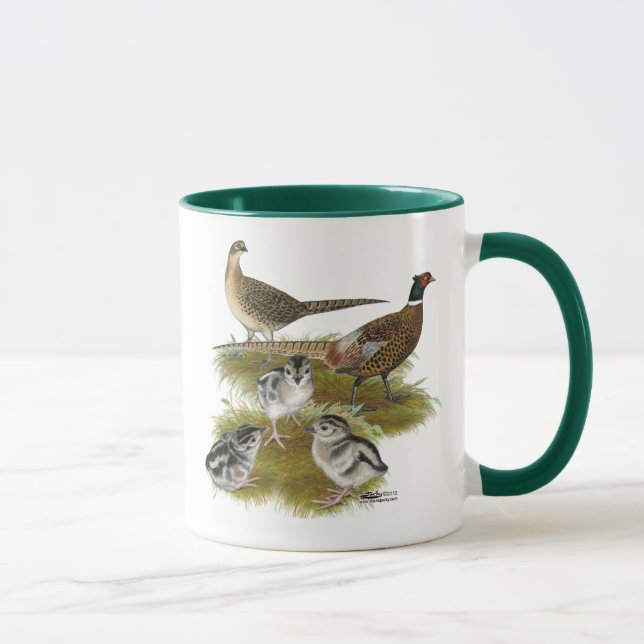 Ringneck Pheasant Family Mug (Right)