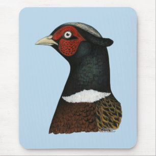 Ringneck Pheasant Head Mouse Mat