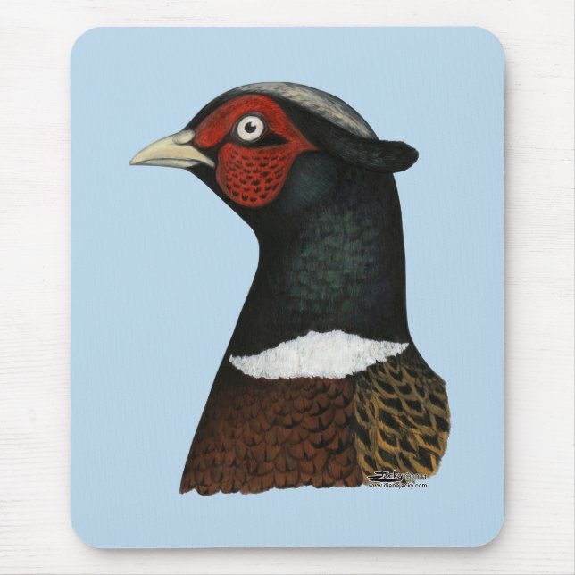 Ringneck Pheasant Head Mouse Mat (Front)
