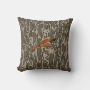 Ringneck Pheasant Hunting Bottomland Camo Bird Cushion