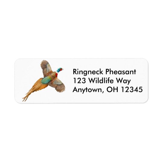 Ringneck Pheasant Label Return Address Label