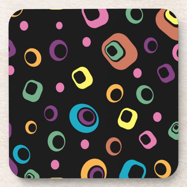 Rings Abstract art Coaster (Front)