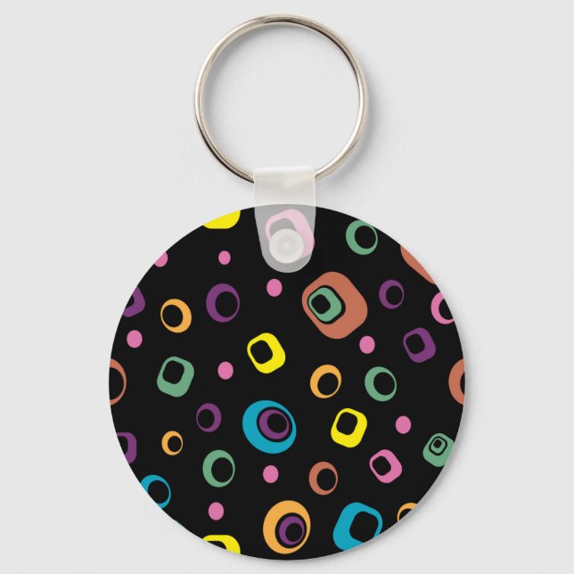 Rings Abstract art Key Ring (Front)