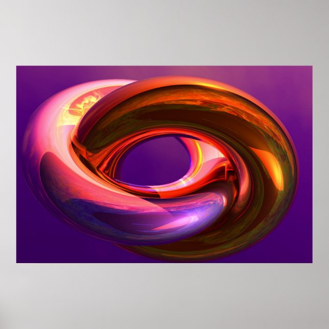 rings in multcolour, purple poster (Front)