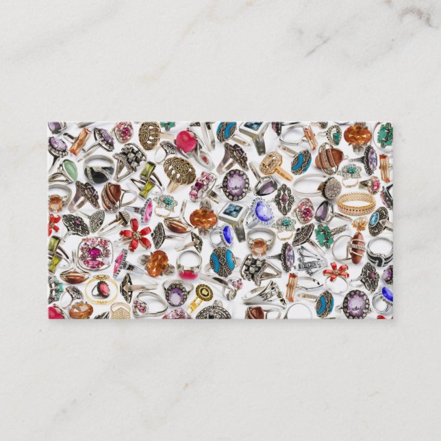 rings jewellery business cards (Front)
