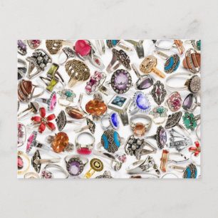 rings jewellery postcard