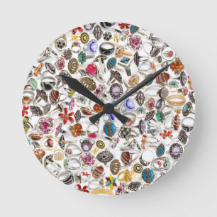 rings jewellery round clock