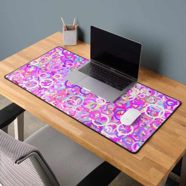 Rings of Colour-Pinks & More Desk Mat (Office 2)