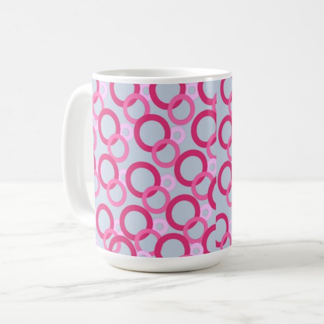 Rings of Pink Coffee Mug (Front Left)