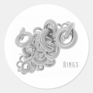 Rings of Silver Classic Round Sticker