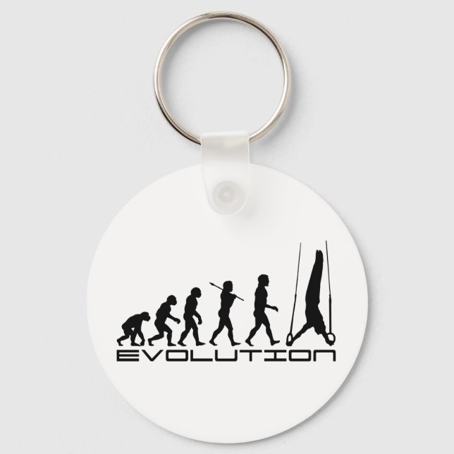 Rings Still Gymnastics Sport Evolution Art Key Ring (Front)
