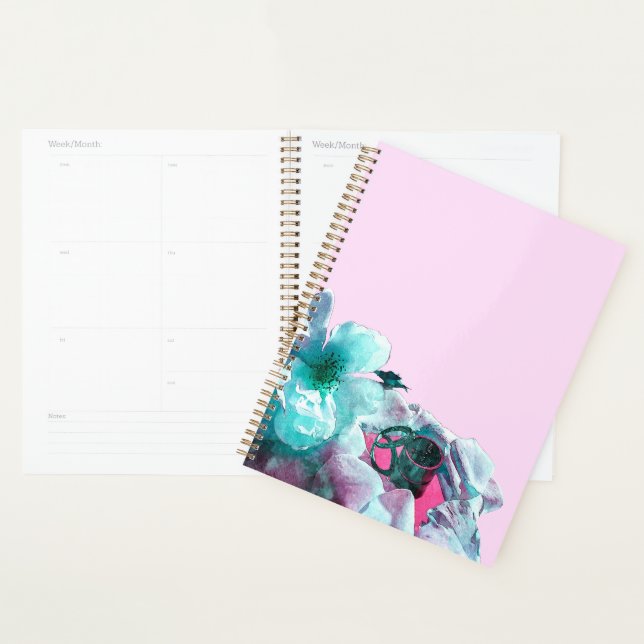 Rings with white rose petals planner (Display)