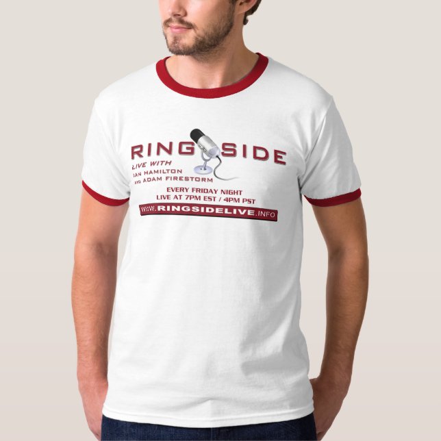 Ringside Live Red/White Ringer T-Shirt (Front)