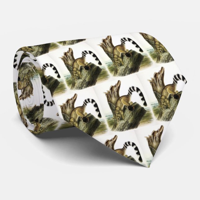Ringtail (Ring-tailed Bassaris, Ringtailed Cat) Tie (Rolled)