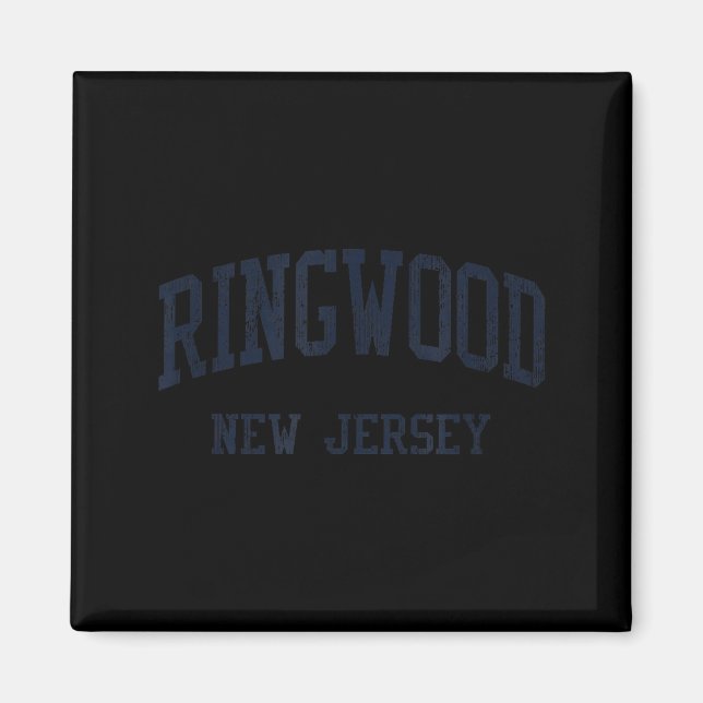 Ringwood Nj Jn5 Vintage Athletic Blue Design  Magnet (Front)