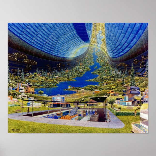 Ringworld toroidal space habitat poster (Front)