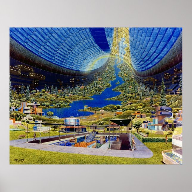 Ringworld toroidal space habitat poster (Front)