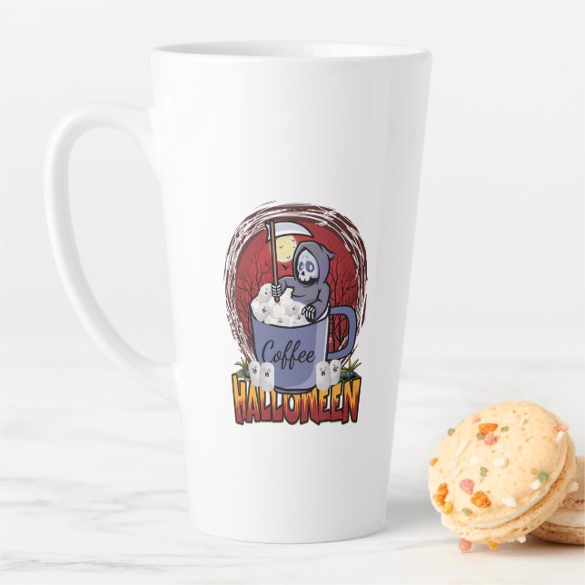 rink Coffee And Be Scary Latte Mug (In Situ)