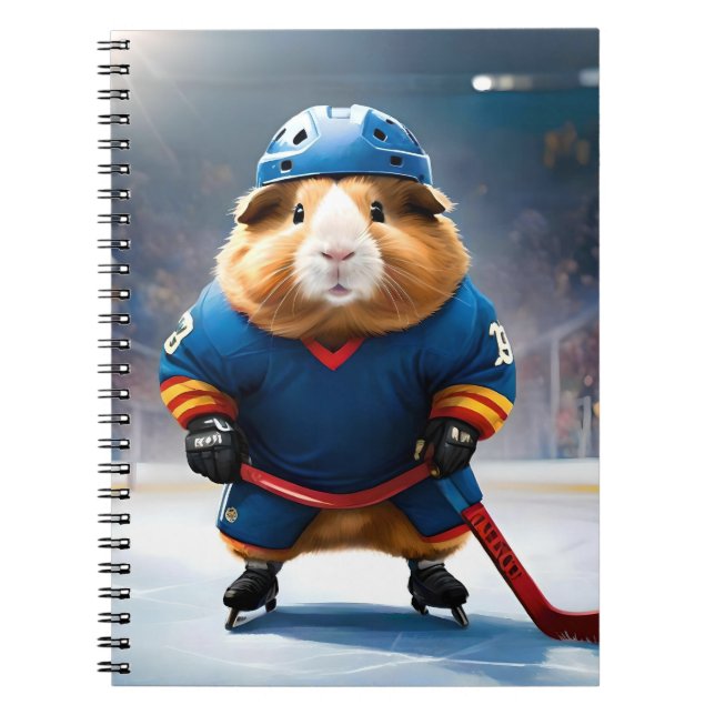 "Rink Rookie: The Ice Hockey Guinea Pig" Notebook (Front)