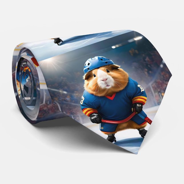"Rink Rookie: The Ice Hockey Guinea Pig" Tie (Rolled)