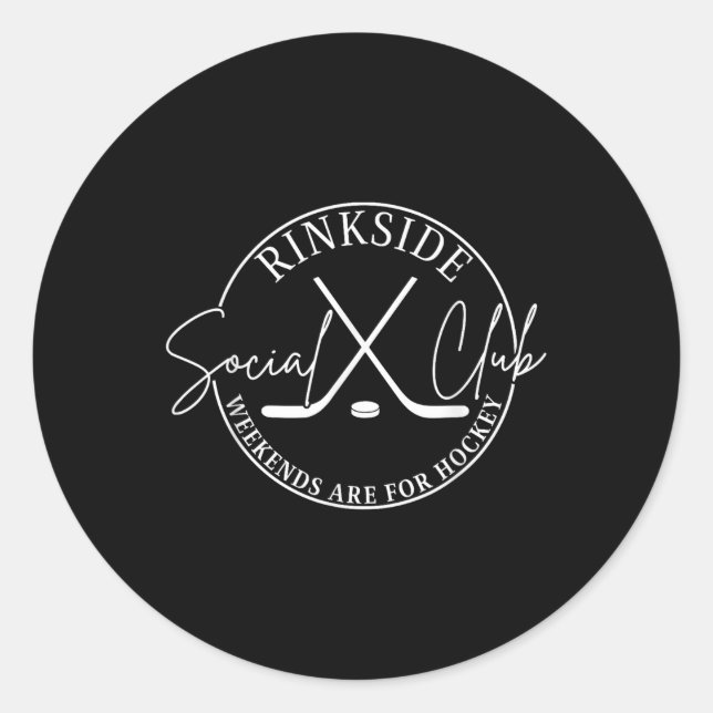 Rinkside Social Club Hockey Mum Game Matching  Classic Round Sticker (Front)