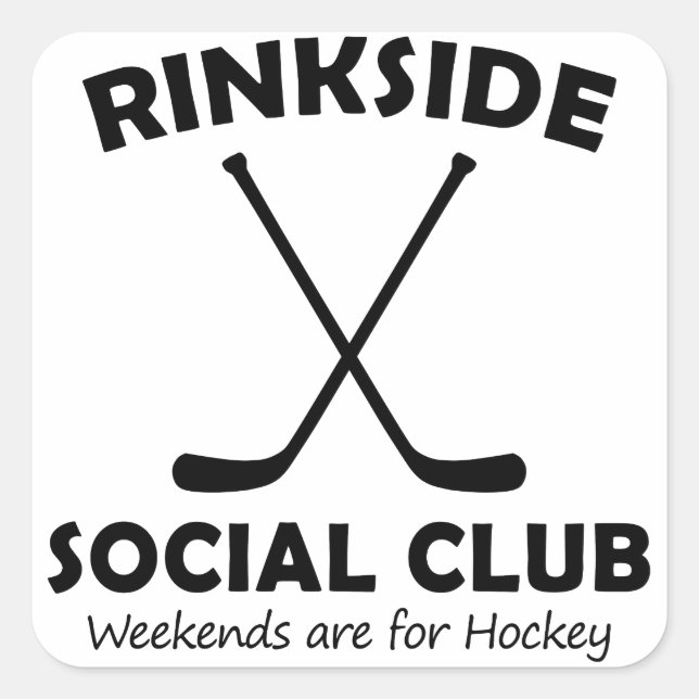 Rinkside Social Club Mother's Day Gift Hockey Mum Square Sticker (Front)