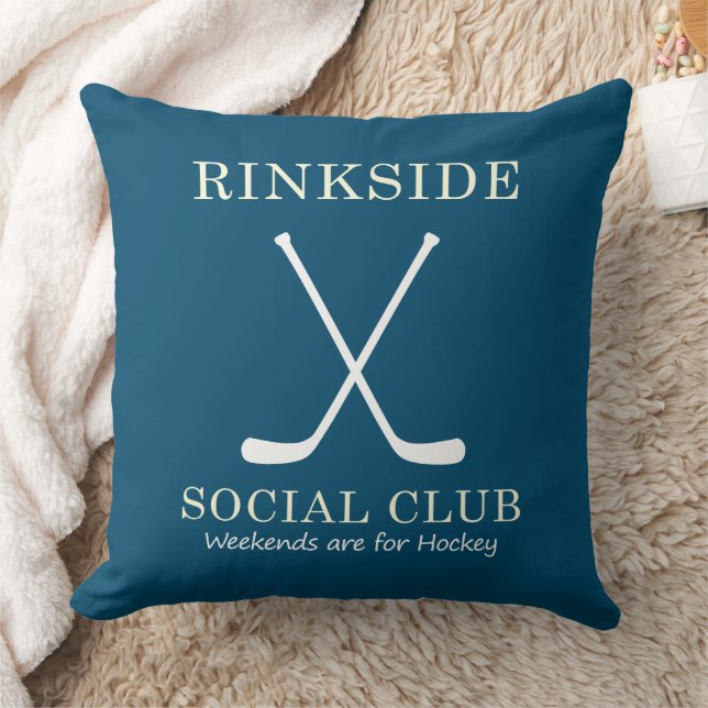 Rinkside Social Club: Weekends for Hockey Mum Mama Cushion (Blanket)