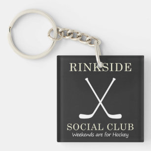 Rinkside Social Club: Weekends for Hockey Mum Mama Key Ring