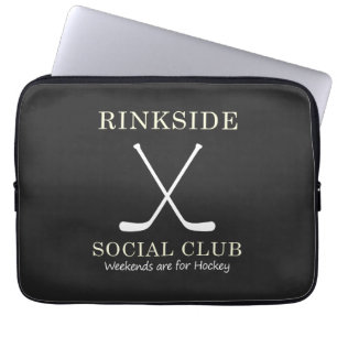 Rinkside Social Club: Weekends for Hockey Mum Mama Laptop Sleeve