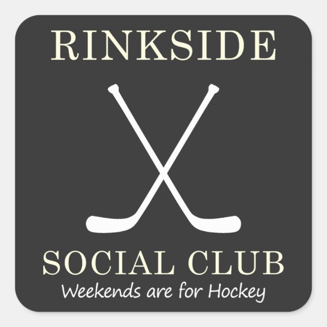Rinkside Social Club: Weekends for Hockey Mum Mama Square Sticker (Front)